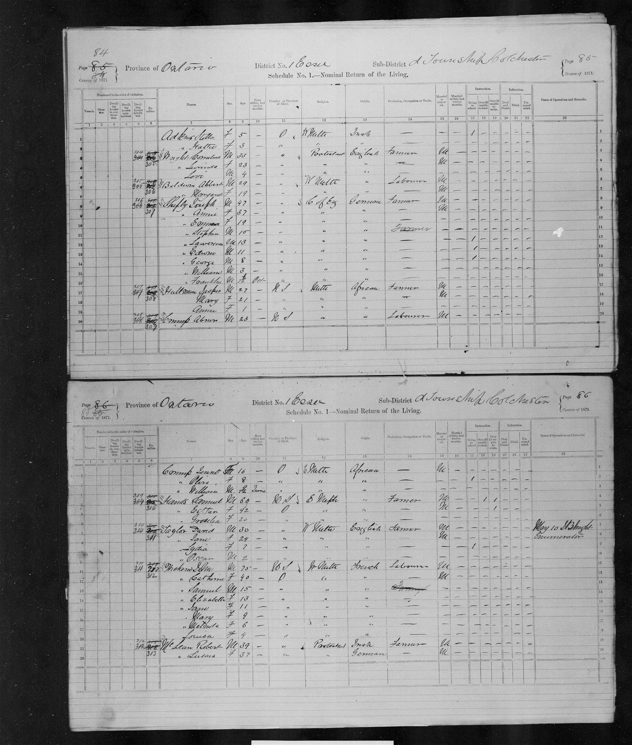 WEEK 1 - 1871 Census for Jasper Hullum